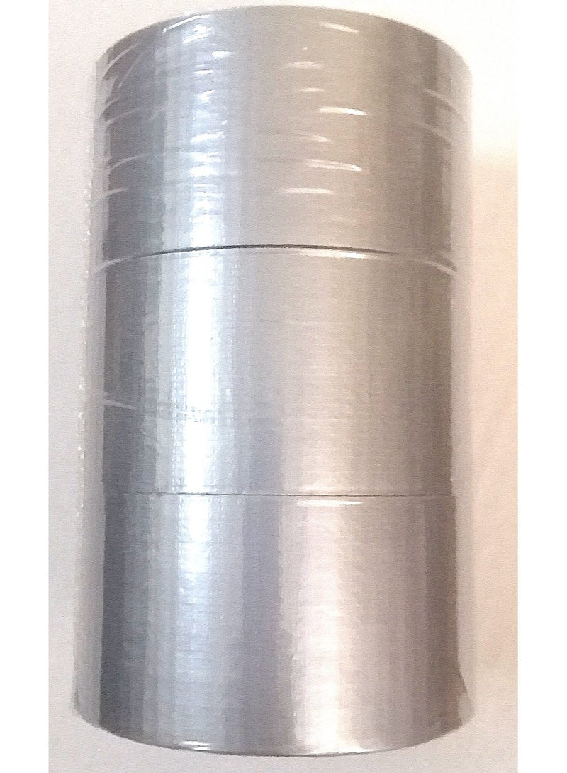 3 لفات من شريط منسوج رمادي لاصق عالي الجودة ، بعرض 2 بوصة وطول 13 ياردة - للتغليف، قوي ومتين لإغلاق الصناديق والطرود والبريد واللوازم المكتبية - Image 1